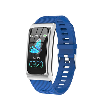 AK12 1.14 inch IPS Color Screen Smart Watch IP68 Waterproof,Silicone Watchband,Support Call Reminder /Heart Rate Monitoring/Blood Pressure Monitoring/Sleep Monitoring/Predict Menstrual Cycle Intelligently(Blue) - Smart Wear by buy2fix | Online Shopping UK | buy2fix