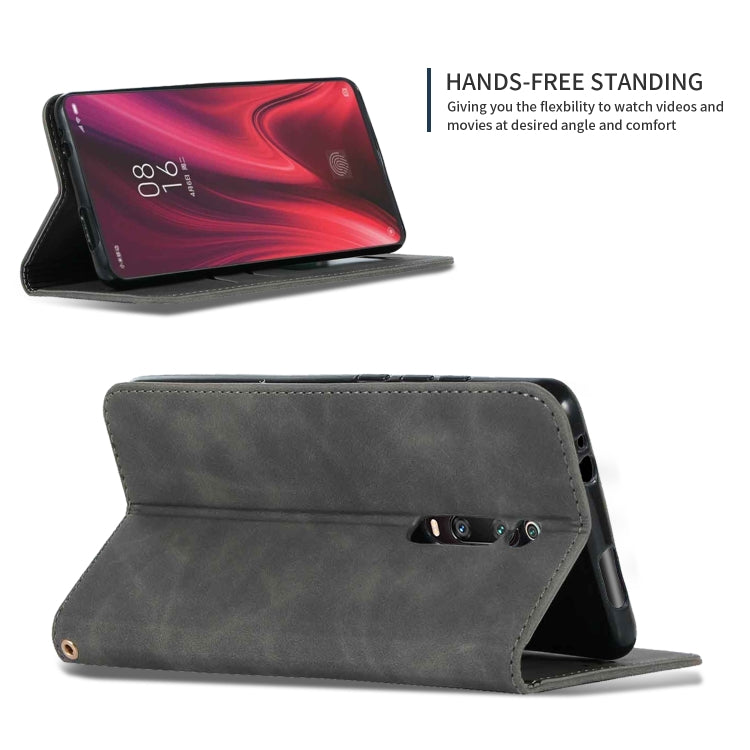 Retro Skin Feel Business Magnetic Horizontal Flip Leather Case for Xiaomi Mi 9T  / Mi 9T Pro / Redmi K20  /  K20 Pro(Dark Gray) - Xiaomi Accessories by buy2fix | Online Shopping UK | buy2fix