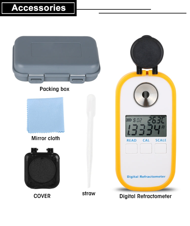 DR202 Digital Sea Water Refractometer Seawater Salinity Meter Specific Gravity Range 0―100‰ Chlorinity 0~57‰ Refractometer - Consumer Electronics by buy2fix | Online Shopping UK | buy2fix