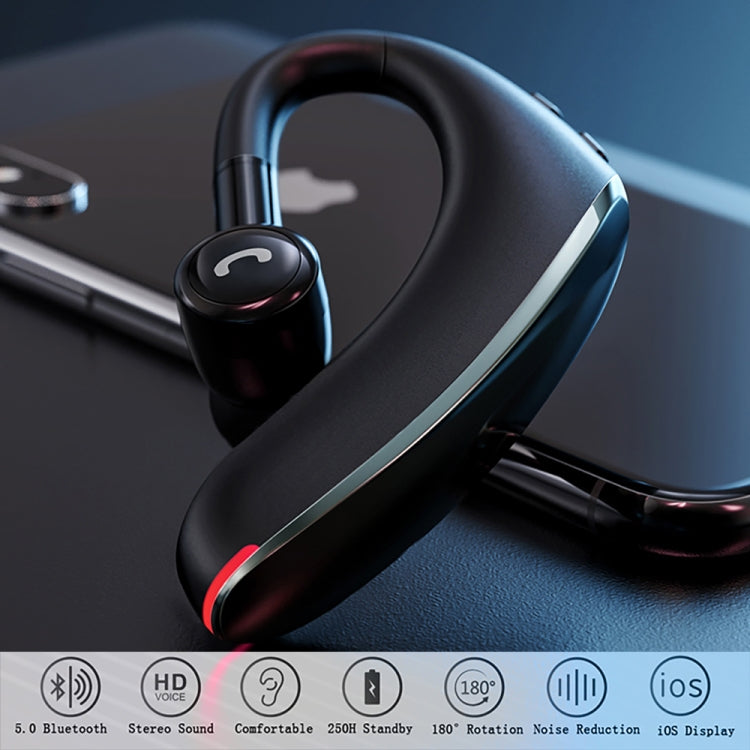 F900 Mini Earhook 180° Freely Rotating Wireless Bluetooth 5.0 Earphone Car Handsfree Call Headphone(Red) - Bluetooth Earphone by buy2fix | Online Shopping UK | buy2fix