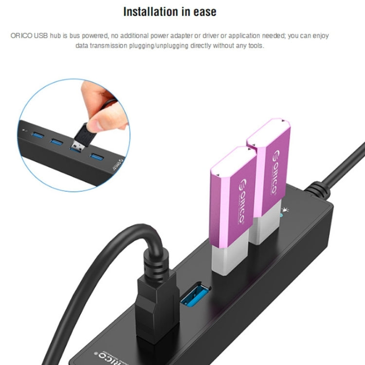 ORICO W8PH4-U3 4 Ports USB 3.0 HUB - USB 3.0 HUB by ORICO | Online Shopping UK | buy2fix