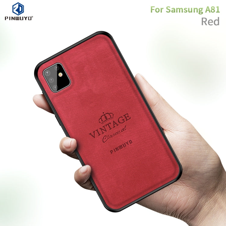 For Galaxy A81 / Note10 Lite PINWUYO Zun Series PC + TPU + Skin Waterproof And Anti-fall All-inclusive Protective Shell(Red) - Galaxy Phone Cases by PINWUYO | Online Shopping UK | buy2fix