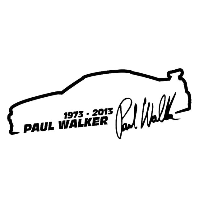 10 PCS Paul Walker Fashion Car Styling Vinyl Car Sticker, Size: 13x5cm(Black) - Decorative Sticker by buy2fix | Online Shopping UK | buy2fix