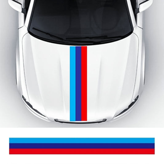 Flag Striped Car Hood Vinyl Sticker Body Decal(Tricolor) - Decorative Sticker by buy2fix | Online Shopping UK | buy2fix