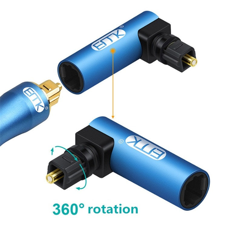 EMK Square Port To Square Port Optical Fiber Conversion Head Audio Adapter - Adapter by buy2fix | Online Shopping UK | buy2fix