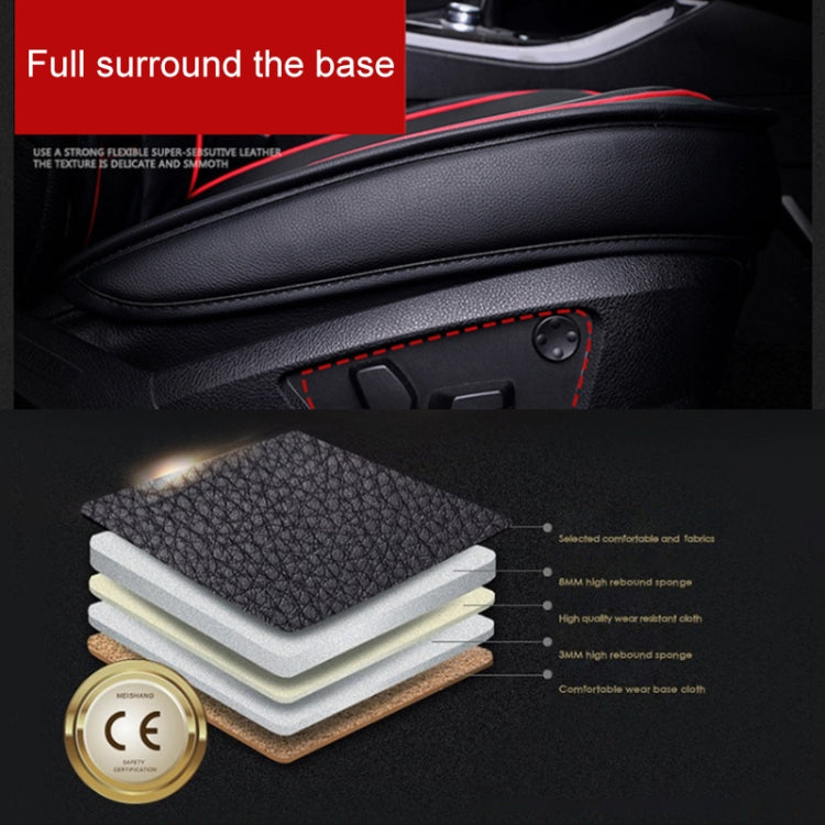 Universal PU Leather Car Seat Cover Black White - Seat Accessories by buy2fix | Online Shopping UK | buy2fix