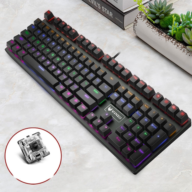 Rapoo V700S 104 Keys Mixed Color Backlight USB Wired Game Computer Without Punching Mechanical Keyboard(Black Shaft) - Wired Keyboard by Rapoo | Online Shopping UK | buy2fix