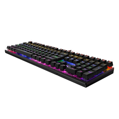 Rapoo V700S 104 Keys Mixed Color Backlight USB Wired Game Computer Without Punching Mechanical Keyboard(Black Shaft) - Wired Keyboard by Rapoo | Online Shopping UK | buy2fix