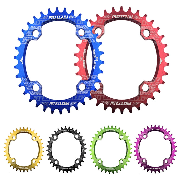 MOTSUV Narrow Wide Chainring MTB  Bicycle 104BCD Tooth Plate Parts(Purple) - Bicycle Brake Parts by MOTSUV | Online Shopping UK | buy2fix