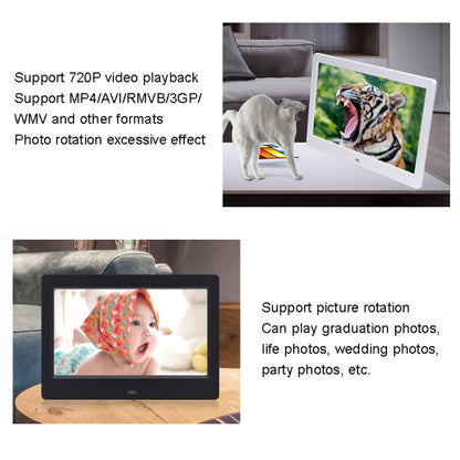 DPF-706-2.4G 7 inch Digital Photo Frame LED Wall Mounted Advertising Machine, Plug:US Plug(White) - Consumer Electronics by buy2fix | Online Shopping UK | buy2fix