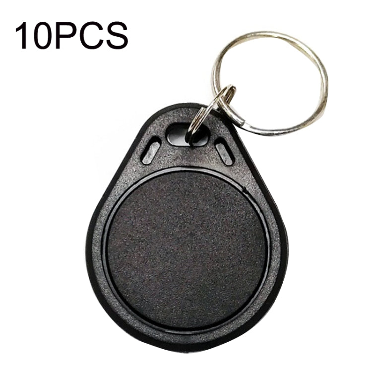 10PCS IC Access Control Card Entree Control M1 Compatibel Fudan Rfid 13.56Mhz Keyfob Sleutelhanger Tag Sleutelhanger(Black) - Security by buy2fix | Online Shopping UK | buy2fix