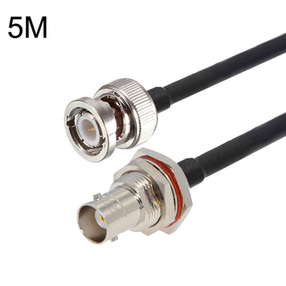 BNC Female With Waterproof Circle To BNC Male RG58 Coaxial Adapter Cable, Cable Length:5m - Connectors by buy2fix | Online Shopping UK | buy2fix