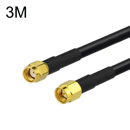 SMA Male To RP-SMA Male RG58 Coaxial Adapter Cable, Cable Length:3m - Connectors by buy2fix | Online Shopping UK | buy2fix