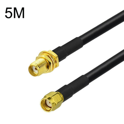 SMA Female To RP-SMA Male RG58 Coaxial Adapter Cable, Cable Length:5m - Connectors by buy2fix | Online Shopping UK | buy2fix