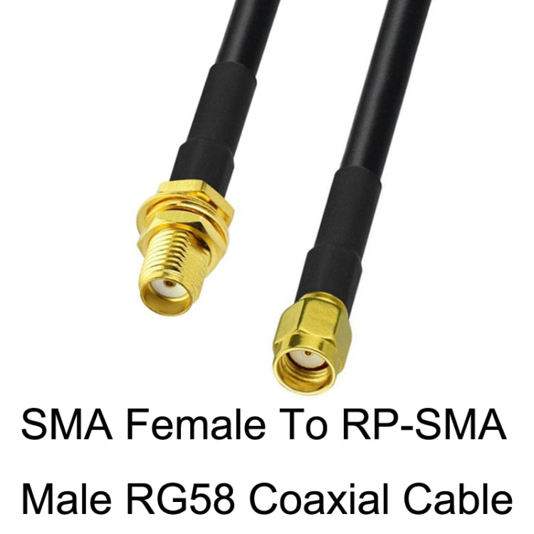 SMA Female To RP-SMA Male RG58 Coaxial Adapter Cable, Cable Length:5m - Connectors by buy2fix | Online Shopping UK | buy2fix