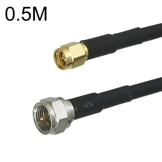 SMA Male To F TV Male RG58 Coaxial Adapter Cable, Cable Length:0.5m - Connectors by buy2fix | Online Shopping UK | buy2fix