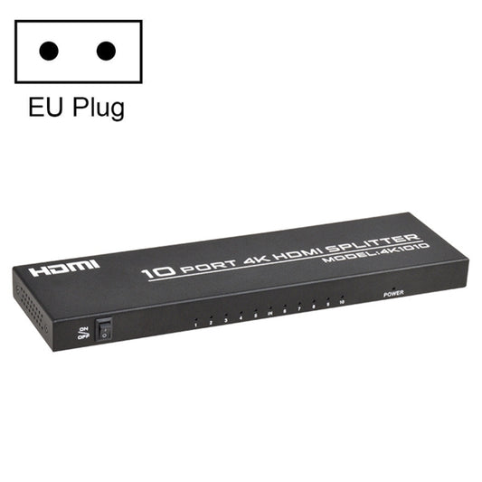 FJGEAR FJ-SM1010 30HZ HDMI 4K HD Audio And Video Splitter, Plug Type:EU Plug(Black) - Splitter by FJGEAR | Online Shopping UK | buy2fix