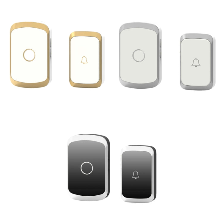 CACAZI A20 Smart Home Wireless Doorbell Digital Music Remote Control Waterproof Doorbell, Style:US Plug(Golden) - Security by buy2fix | Online Shopping UK | buy2fix