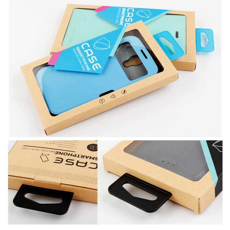 50 PCS Kraft Paper Phone Case Leather Case Packaging Box, Size:   L 5.8-6.7 Inch(Blue) -  by buy2fix | Online Shopping UK | buy2fix