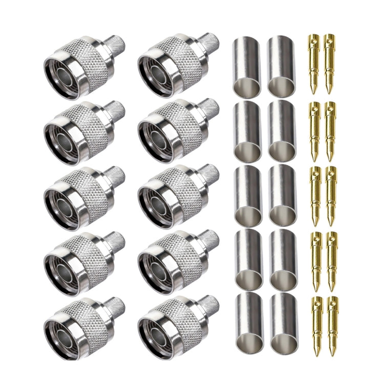 10pcs NJ-5 For LMR300/5D-FB N Type Plug Connector Low Loss RF Coaxial Connector -  by buy2fix | Online Shopping UK | buy2fix