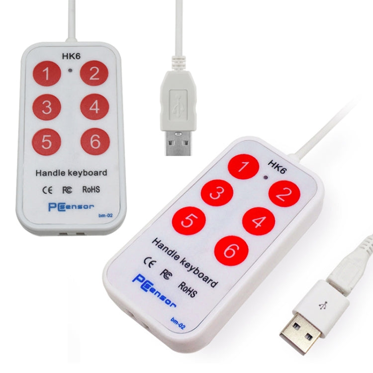 HK-6 6 Keys Custom PS Shortcut Keys Medical Ultrasound Acquisition USB Keypad, Cable Length: 2m - Wired Keyboard by buy2fix | Online Shopping UK | buy2fix