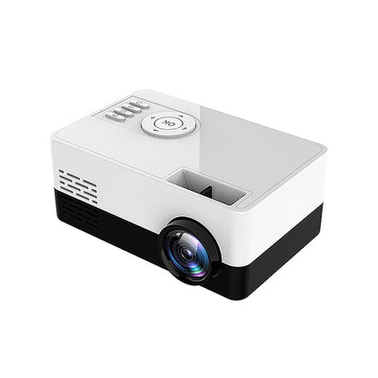 S261/J16 Home Mini HD 1080P Portable LED Projector, Support TF Card / AV / U Disk, Plug Specification:UK Plug(White Black) - Consumer Electronics by buy2fix | Online Shopping UK | buy2fix