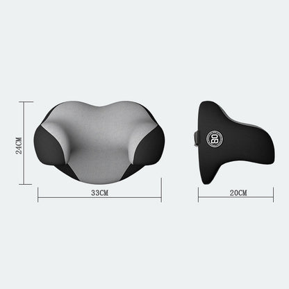 U-shaped Car Headrest Car Memory Foam Neck Pillow(Black Gray) - Seat Accessories by buy2fix | Online Shopping UK | buy2fix