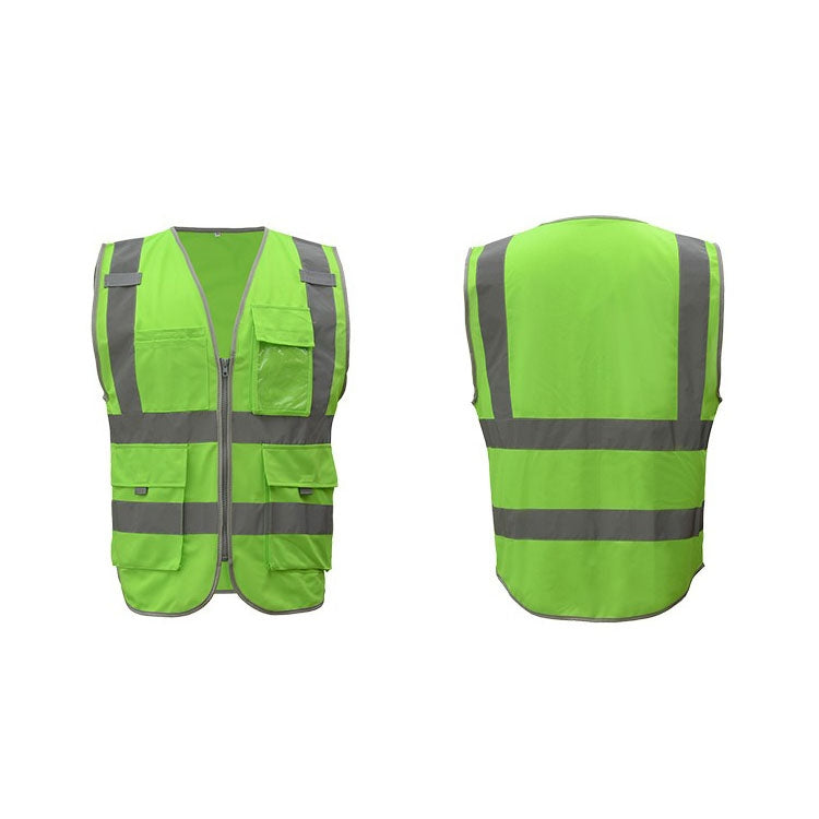 Multi-pockets Safety Vest Reflective Workwear Clothing, Size:L-Chest 118cm(Green) - Reflective Safety Clothing by buy2fix | Online Shopping UK | buy2fix