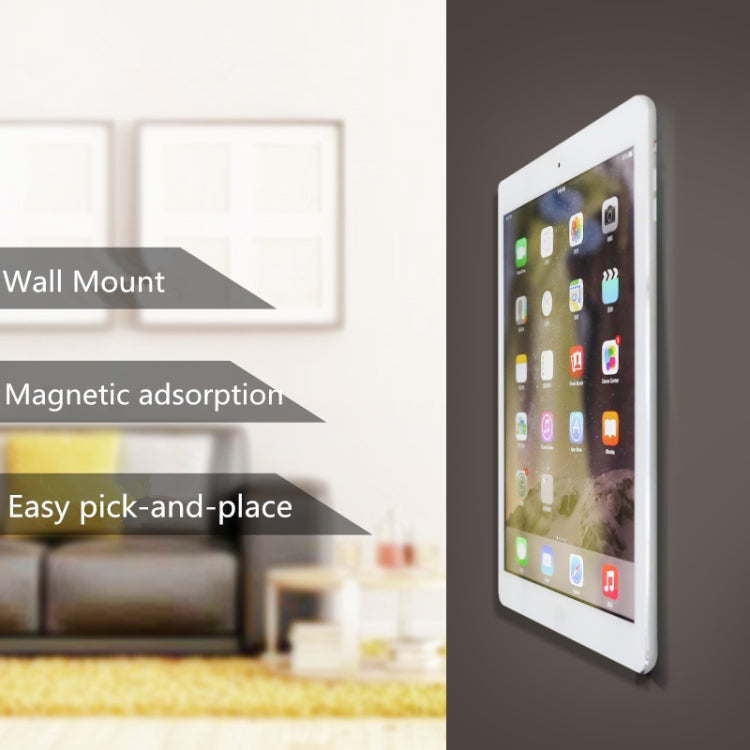 Wall-mounted iPad Magnetic Adsorption Universal Sticker Mobile Phone Wall Bracket(White B) - Hand-Sticking Bracket by buy2fix | Online Shopping UK | buy2fix