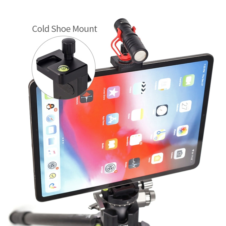 Xiletu Xj15 Live Broadcast Desktop Full Metal Tripod Mount Tablet Pc Phone Clamp With 1/4 Inch Screw Holes & Cold Shoe Base(Black) - Camera Accessories by Xiletu | Online Shopping UK | buy2fix