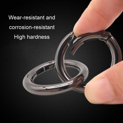 10pcs Zinc Alloy Spring Ring Metal Open Bag Webbing Keychain, Size:Half-inch Silver - In Car by buy2fix | Online Shopping UK | buy2fix