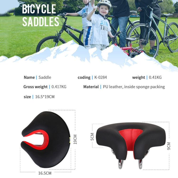 Noseless Bicycle Saddle Mountain Bike Thickened  Soft Cushion(Yellow) - Outdoor & Sports by buy2fix | Online Shopping UK | buy2fix