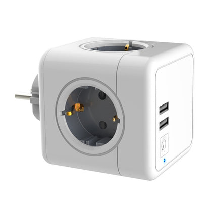 Creative Power Cube Socket Conversion Socket, EU Plug In-line Gray+U+ Switch - Consumer Electronics by buy2fix | Online Shopping UK | buy2fix