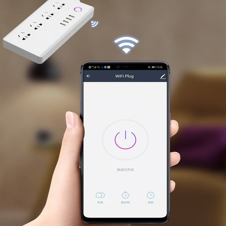 Home Office Wifi Mobile Phone Remote Control Timer Switch Voice Control Power Strip, Line length: 1.5m(AU Plug) - Consumer Electronics by buy2fix | Online Shopping UK | buy2fix