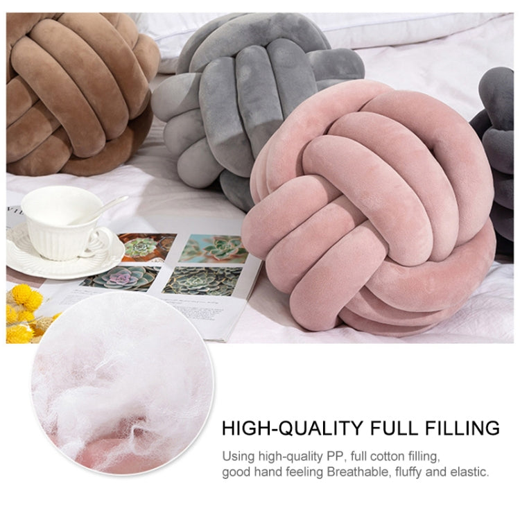 Hand-Made Knotted Ball Pillow, Size: Diameter: 25~30cm(Pink) - Cushions & Pillows by buy2fix | Online Shopping UK | buy2fix