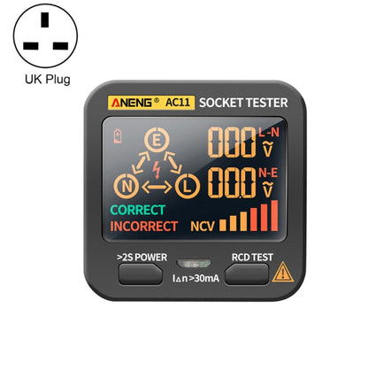 ANENG AC11 Multifunctional Digital Display Socket Tester Electrical Ground Wire Tester(UK Plug) - Consumer Electronics by ANENG | Online Shopping UK | buy2fix