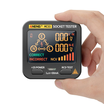 ANENG AC11 Multifunctional Digital Display Socket Tester Electrical Ground Wire Tester(EU Plug) - Consumer Electronics by ANENG | Online Shopping UK | buy2fix