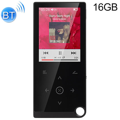 E05 2.4 inch Touch-Button MP4 / MP3 Lossless Music Player, Support E-Book / Alarm Clock / Timer Shutdown, Memory Capacity: 16GB Bluetooth Version(Black) - MP4 Player by buy2fix | Online Shopping UK | buy2fix