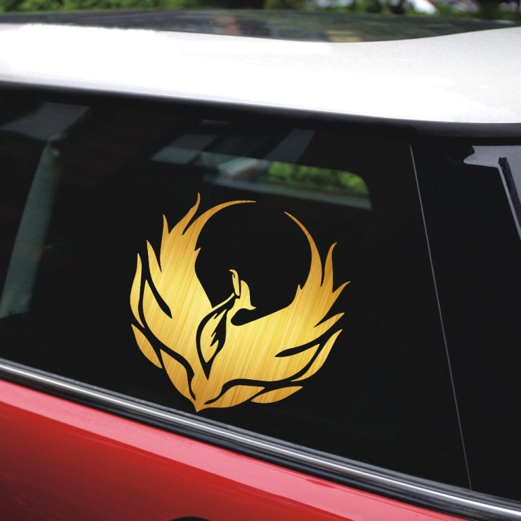 4 PCS Car Personality Decals Electric Car Stickers Decoration Fire Phoenix Totem(Reflective Yellow) - Decorative Sticker by buy2fix | Online Shopping UK | buy2fix