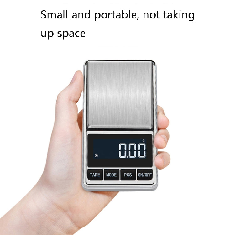 Kitchen Stainless Steel Mini Portable Scale High Precision Jewelry Scale Electronic Scale, Specification: 500g/0.1g - Jewelry Scales by buy2fix | Online Shopping UK | buy2fix