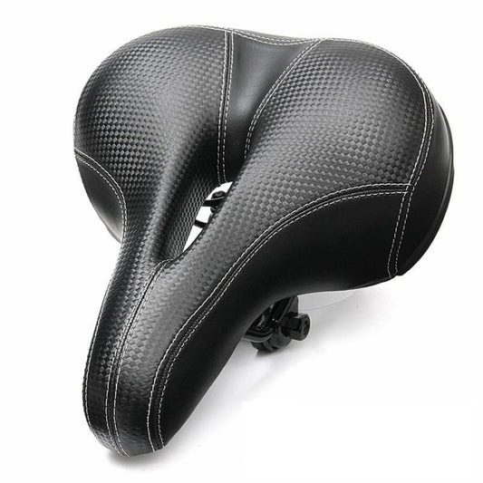 Mountain Bike Seat Comfortable Bike Seat Thick Soft Elastic Sponge(Black) - Bicycle Saddle by buy2fix | Online Shopping UK | buy2fix