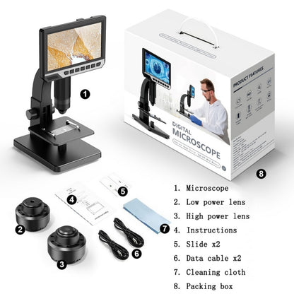 2000X 7 Inch Microbial Cell Observation Microscope Electronic Digital Magnifying Glass - Consumer Electronics by buy2fix | Online Shopping UK | buy2fix