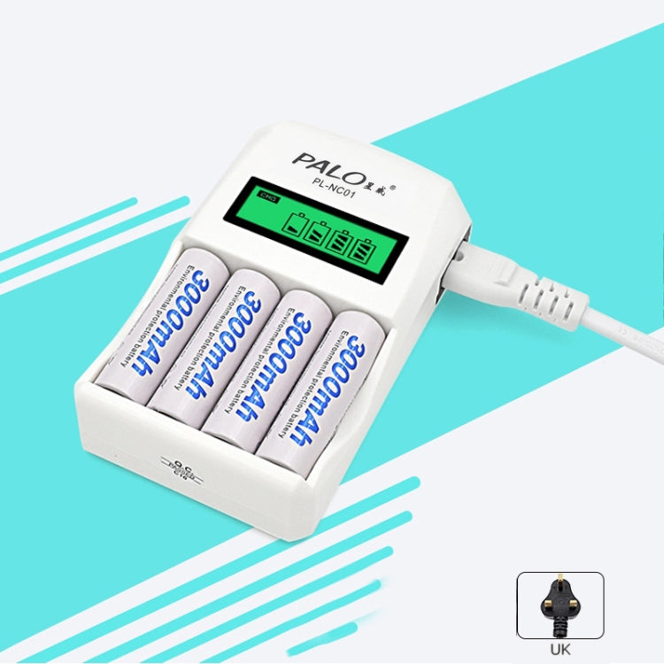 4 Slots Smart Intelligent Battery Charger with LCD Display for AA / AAA NiCd NiMh Rechargeable Batteries(UK Plug) - Consumer Electronics by buy2fix | Online Shopping UK | buy2fix