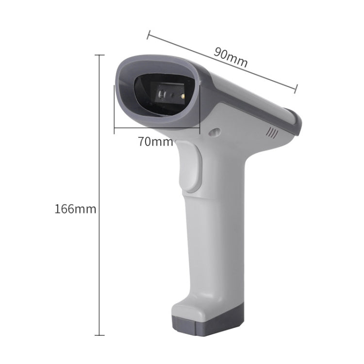 Deli 14950 One-Dimensional Two-Dimensional Scanner Supermarket Catering Scanning Gun, Model: Wireless (White) - Barcode Scanner by Deli | Online Shopping UK | buy2fix