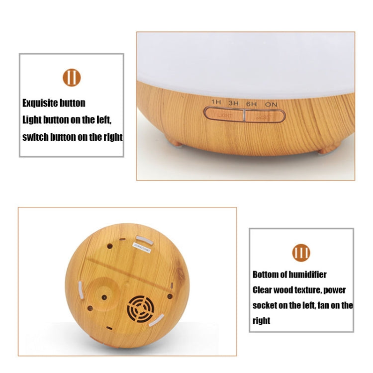 YCTA-008 Household Mute Small Wood Grain Colorful Light Aroma Diffuser Night Tree Air Humidifier, Product specifications: US Plug(Deep Wood Grain) - Home & Garden by buy2fix | Online Shopping UK | buy2fix