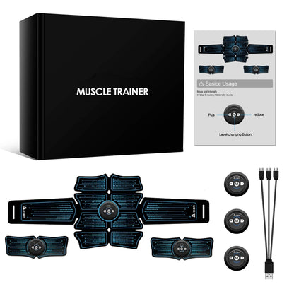 8-Piece Lazy Abdomen Fitness Massager Rechargeable Home Fitness Belt Abdominal Muscle Stickers - Outdoor & Sports by buy2fix | Online Shopping UK | buy2fix