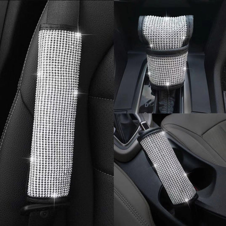 2 PCS Car Diamond-Studded Interior Products Personalized Protective Sleeve Parking Space Pull Cover - Car Interior Mouldings by buy2fix | Online Shopping UK | buy2fix