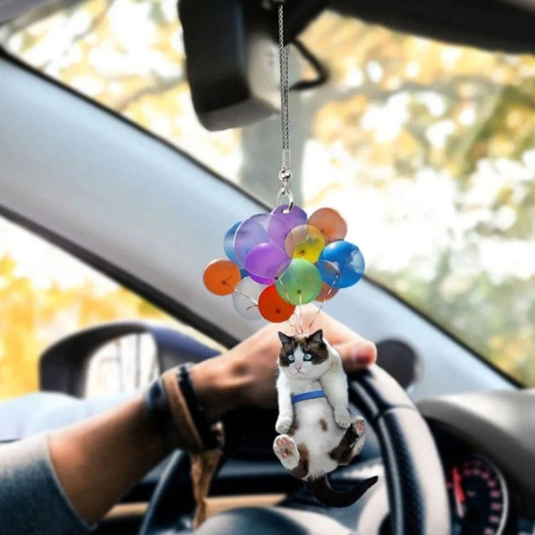 2 PCS Colorful Balloon Cat Car Pendant Car Rearview Mirror Pendant - Ornaments by buy2fix | Online Shopping UK | buy2fix