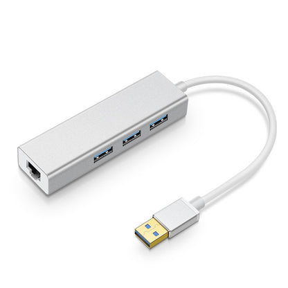 YH-U1009 3 x USB 3.0 + RJ45 to USB 3.0 External Drive-Free HUB for Laptops, Random Color Delivery - USB 3.0 HUB by buy2fix | Online Shopping UK | buy2fix