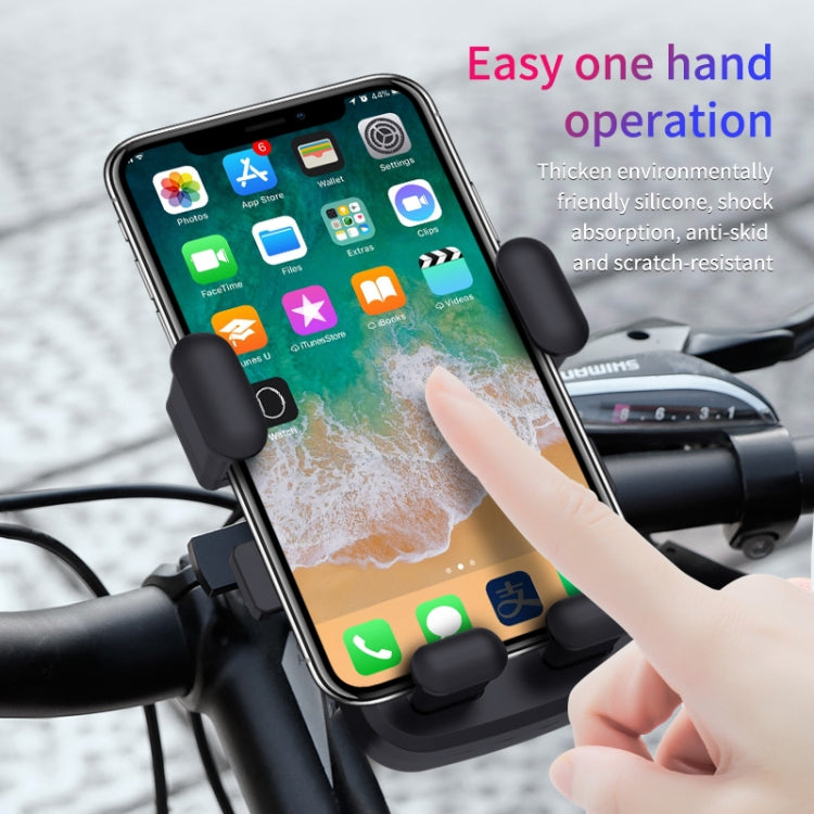 2 PCS Motorcycle Electrical Pedal Car Self-Lock Bracket Riding One-Button Shrink Mobile Phone Holder(Grey M1) - Holder by buy2fix | Online Shopping UK | buy2fix